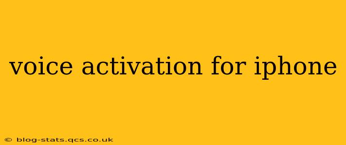voice activation for iphone