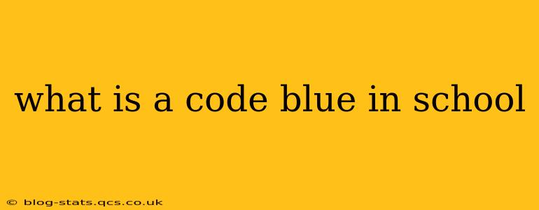 what is a code blue in school