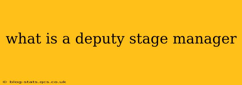 what is a deputy stage manager