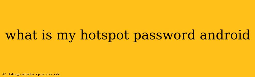 what is my hotspot password android