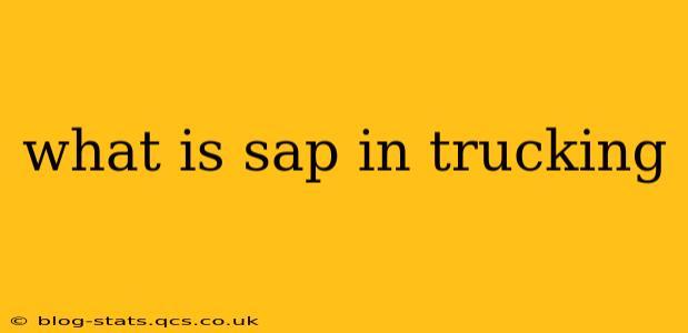 what is sap in trucking