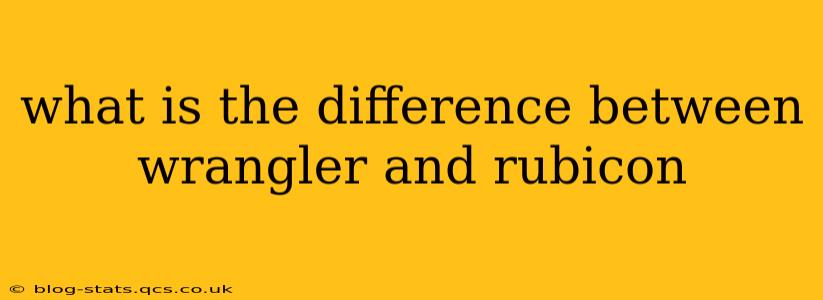 what is the difference between wrangler and rubicon