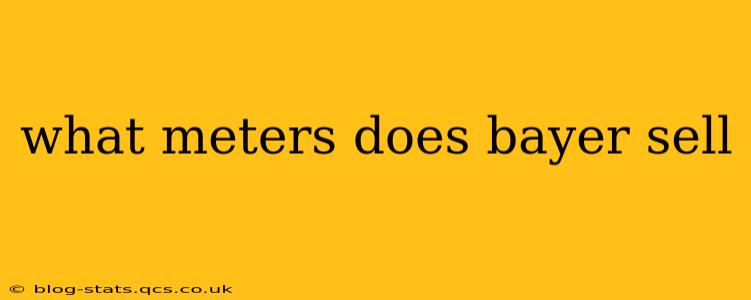 what meters does bayer sell