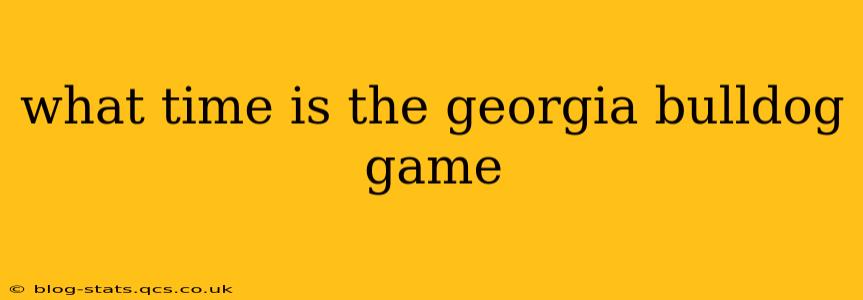 what time is the georgia bulldog game