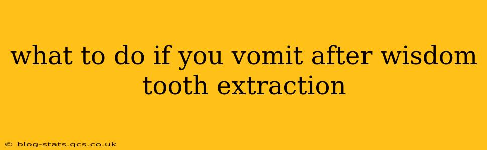 what to do if you vomit after wisdom tooth extraction