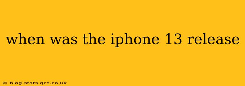 when was the iphone 13 release