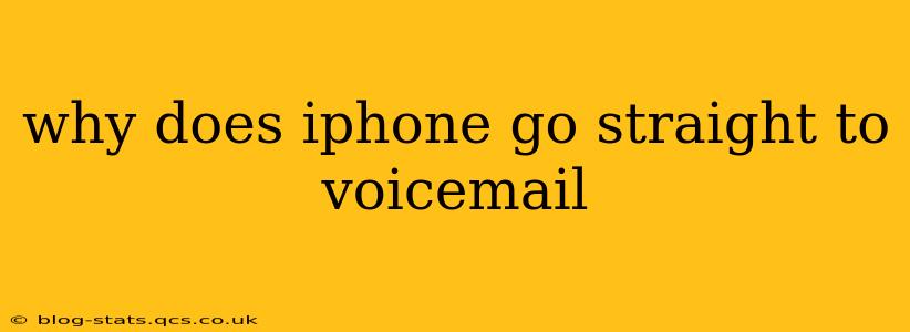 why does iphone go straight to voicemail